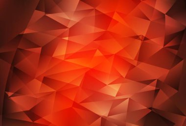 Kristallerle, üçgenlerle açık kırmızı vektör şablonu. Üçgenli soyut gradyan çizimi. Duvar kağıtları için zarif tasarım.