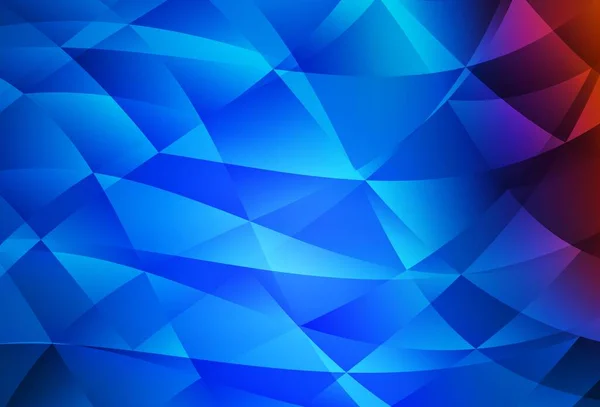 Светло Синий Красный Вектор Низкий Фон Полюсов Треугольный Геометрический Образец — стоковый вектор