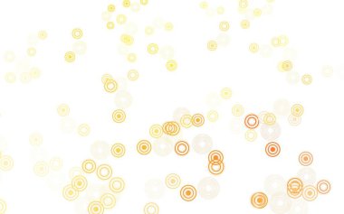 Disklerle açık turuncu vektör dokusu. Bulanık dekoratif tasarım baloncuklu soyut tarzda. Marka kitabınız için yeni şablon.