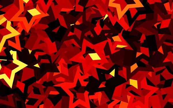 Renkli Yıldızlı Koyu Kırmızı Vektör Arkaplan Soyut Şablondaki Yıldızlarla Dekoratif — Stok Vektör