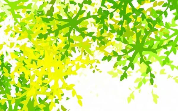 Verde Claro Plantilla Vector Amarillo Con Formas Caóticas Formas Caóticas — Vector de stock