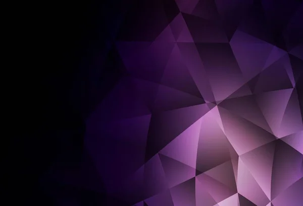 Dark Purple Vector Baja Textura Poli Muestra Geométrica Triangular Con — Vector de stock