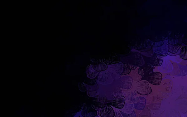 Dark Purple Vector Elegante Patrón Con Árboles Ramas Ilustración Abstracta — Vector de stock