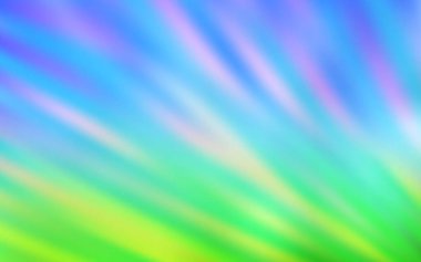 Açık mavi, parlak çizgili yeşil vektör arkaplan. Bulanık arkaplanda gradyanı olan çizgiler. Reklam, kitapçıklar, broşürler için desen.