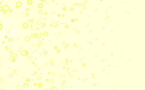 Verde Claro Patrón Vectorial Amarillo Con Esferas Diseño Decorativo Borroso — Vector de stock