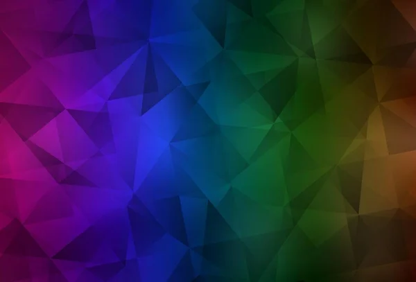 Темный Многоцветный Векторный Треугольник Сияющая Многоугольная Иллюстрация Состоящая Треугольников Новый — стоковый вектор