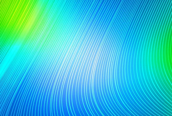 Светло Голубая Зеленая Векторная Текстура Цветными Линиями Линии Размытом Абстрактном — стоковый вектор