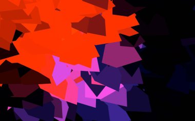 Koyu pembe, kristalli kırmızı vektör şablonu, üçgenler. Soyut arkaplanda renkli eğimli üçgenler. Duvar kağıtları için zarif tasarım.