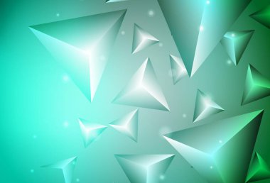 Açık yeşil vektör dokusu üçgen biçiminde. Renkli üçgenlerin olduğu bir resim. İniş sayfası için modern şablon.