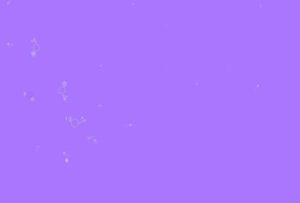 Luz Plantilla Vectorial Púrpura Con Cristales Círculos Ilustración Con Conjunto — Vector de stock