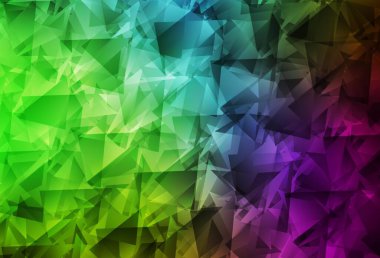 Açık pembe, yeşil vektör düşük polimerli doku. Çokgen biçiminde, gradyan ile renkli çizimler. Marka kitabınız için yeni şablon.