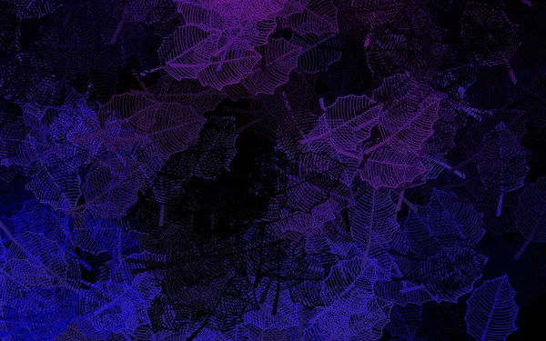 Dark Purple Vector Elegante Fondo Pantalla Con Hojas Ilustración Abstracta — Vector de stock