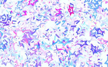 Güzel yıldızlı açık renkli vektör dokusu. Soyut şablondaki yıldızlarla dekoratif parlak illüstrasyon. İş ilanınız için akıllı tasarım.