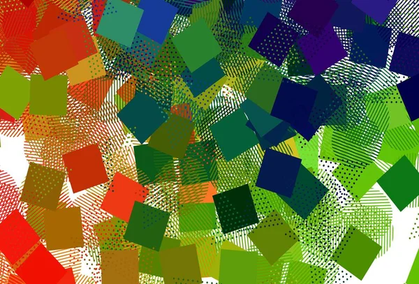 Sfondo Vettore Multicolore Chiaro Con Linee Cerchi Rombi Illustrazione Astratta — Vettoriale Stock