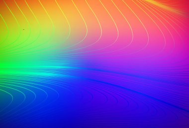 Eğri çizgileri olan koyu renkli vektör arkaplanı. Basit çizgilerle renkli gradyan çizimi. Markan için yeni kompozisyon.