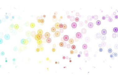 Açık yeşil, daire şekilli kırmızı vektör düzeni. Bulanık dekoratif tasarım baloncuklu soyut tarzda. İş ilanınız için tasarım.