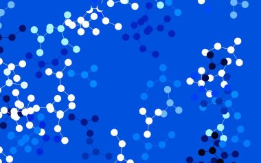 Açık mavi, yapay zeka kavramına sahip yeşil vektör dokusu. Renkli yapay zeka yapısı, eğimli çizgiler ve noktalar. Zeka ve yenilik reklamları için şablon.