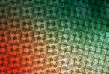 Açık yeşil, baloncuklu kırmızı vektör arka planı. Bulanık yağmur damlaları olan soyut bir çizim. Poster ve web siteleri için tasarım.