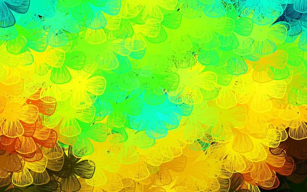 Dark Multicolor Vektor Abstraktes Muster Mit Bäumen Ästen Blumen Mit — Stockvektor