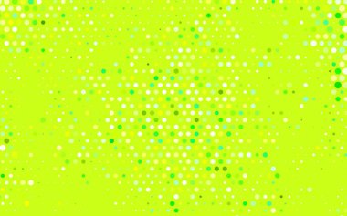 Açık yeşil, sarı vektör. Güzel renkli illüstrasyon. Doğa tarzında bulanık daireler. Doğa tarzında renkli baloncuklu soyut illüstrasyon. İş reklamları için akıllı tasarım.