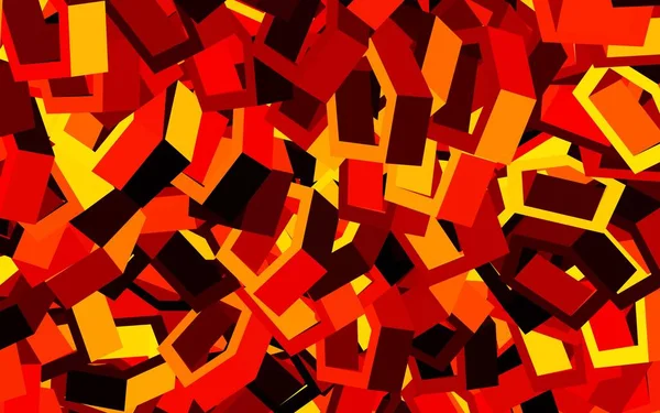Темно Красный Желтый Векторный Отскок Шестиугольниками Размытый Фон Цветными Шестиугольниками — стоковый вектор