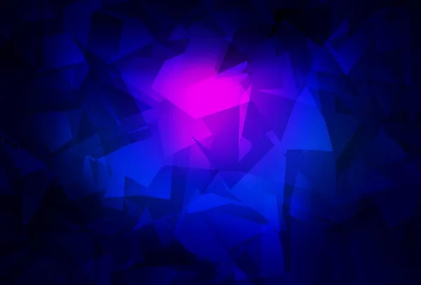 Donker Roze Blauwe Vector Polygon Abstract Decor Kleurrijke Abstracte Illustratie — Stockvector