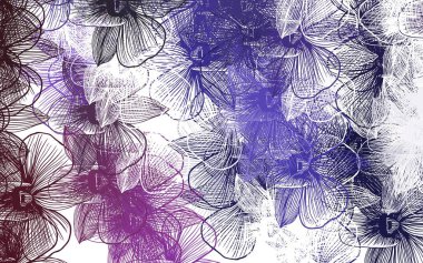 Açık Mor, çiçekli pembe vektör deseni. Çiçekli zarif, parlak bir illüstrasyon. Cep telefonlarının geçmişleri için şablon.