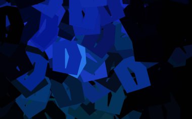 Koyu mavi, altıgen kümeli yeşil vektör arkaplan. Bulanık yüzeyde renkli altıgenlerin çizimi. Marka kitabınız için yeni şablon.