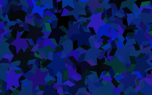 Donkerroze Blauwe Vectorsjabloon Met Hemelsterren Moderne Geometrische Abstracte Illustratie Met — Stockvector