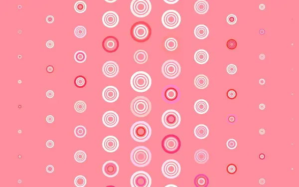 Light Pink Vector Template Circles Blurred Bubbles Abstract Background Colorful — Stock Vector
