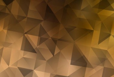 Açık Turuncu Üçgen Mozaik Şablonu. Yarım ton şeklinde, üçgenli yaratıcı illüstrasyon. İş tasarımınız için yepyeni bir tarz.