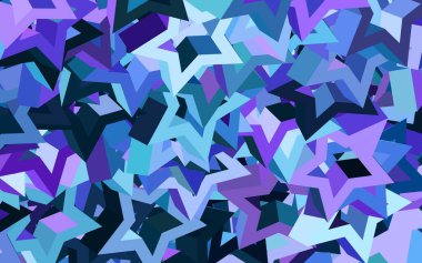 Koyu pembe, mavi vektör deseni üçgen biçiminde. Soyut üçgenli dekoratif tasarım. Broşürler, broşürler için desen