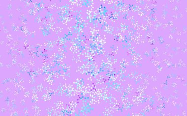 Açık Pembe, yapay zeka ağlı Mavi vektör deseni. Yapay zekanın bağlantı ve noktalarıyla soyut illüstrasyon. Poster ve teknoloji sembolü.