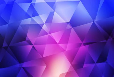 Açık mavi, kırmızı vektör soyut çokgen arkaplan. Soyut ve üçgenli renkli çizimler. Arkaplanlarınız için desenli desen.