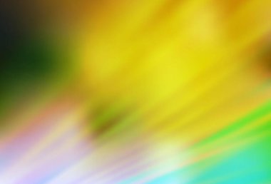 Açık yeşil, sarı vektör bulanık arkaplan. Soyut ve gradyan renkte renkli çizimler. Tasarımlar için arka plan.