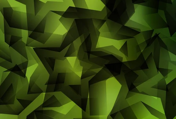 Ljusgrön Gul Vektor Polygonal Mall Färgglad Abstrakt Illustration Med Trianglar — Stock vektor
