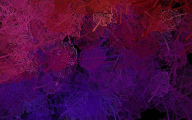 Koyu pembe, sarı vektör yapraklı doğal sanat eseri. Yapraklı, çiçekli, karalama tarzında renkli çizimler. İşiniz için en iyi tasarım..