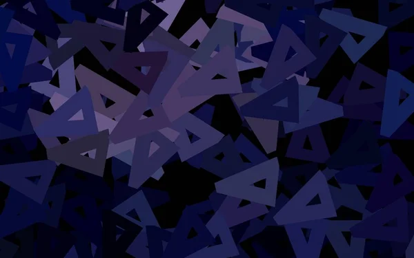 Dunkelviolette Vektorkulisse Mit Linien Dreiecken Dreiecke Auf Abstraktem Hintergrund Mit — Stockvektor