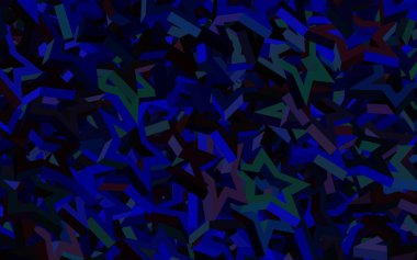 Lacivert, üçgenli kırmızı vektör arka planı. Renkli üçgenli modern soyut illüstrasyon. İşiniz için en iyi akıllı tasarım.