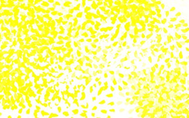 Memphis şekilli açık sarı vektör arkaplan. Renkli rastgele şekillerle modern soyut illüstrasyon. Bir cep telefonu için arka plan.