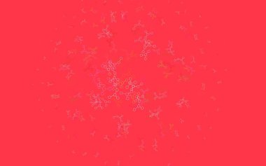 Açık Pembe, yeşil vektör arka planı ve yapay zeka formları. Renkli yapay zeka yapısı, eğimli çizgiler ve noktalar. Poster ve teknoloji sembolü.