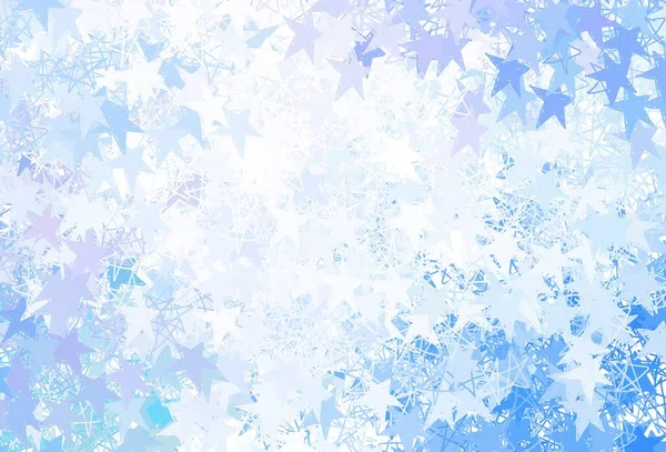 Rosa Claro Textura Vectorial Azul Con Hermosas Estrellas Ilustración Colores — Vector de stock