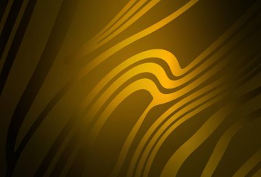 Bükülmüş çizgileri olan koyu turuncu vektör dokusu. Alnında çizgiler olan soyut bir çizim. Tasarımınız için basit şablon.