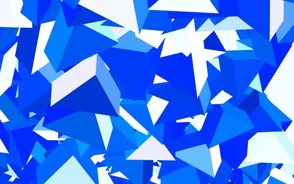 Hellblaue Vektortextur Mit Dreieckigem Stil Dreiecke Auf Abstraktem Hintergrund Mit — Stockvektor