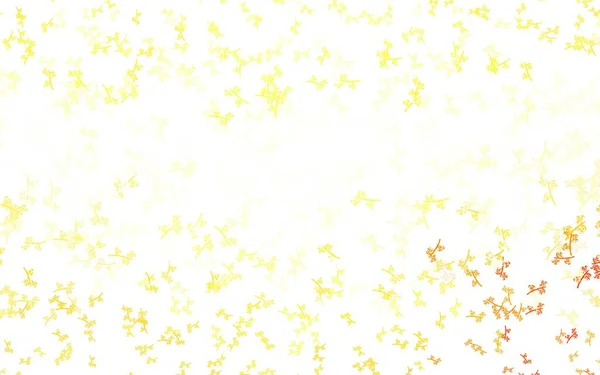 Світло Жовтий Векторний Каракулі Розкладка Гілками Творча Ілюстрація Розмитому Стилі — стоковий вектор