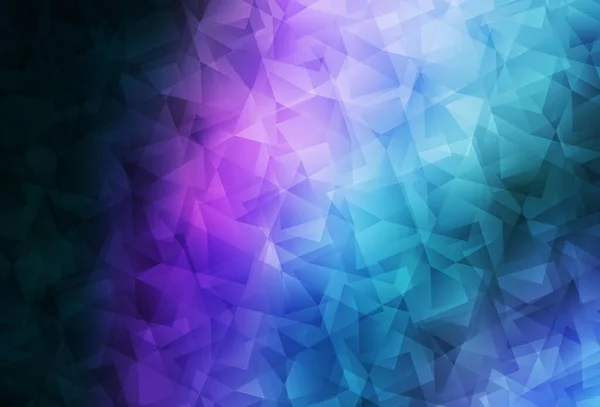 深粉红色 蓝色矢量渐变三角形纹理 带有三角形的抽象样式的彩色插图 全新的商务设计风格 — 图库矢量图片