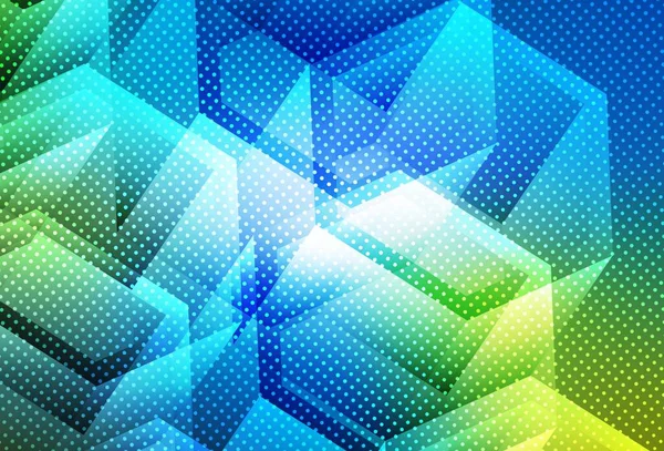Modèle Vectoriel Bleu Clair Vert Dans Style Hexagonal Hexagones Colorés — Image vectorielle