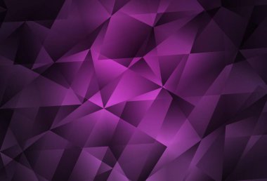 Koyu pembe vektör eğimli üçgen desen. Üçgenli renkli soyut çizimler. Web siteniz için yeni bir doku.