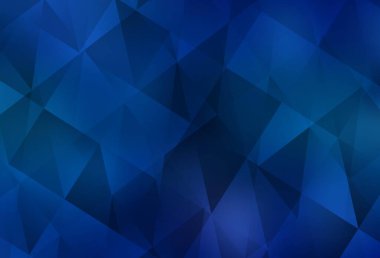 Hafif BLUE vektör mozaik şablonu. Çokgen soyut çizim ve gradyan. Web siteniz için çokgen tasarım.