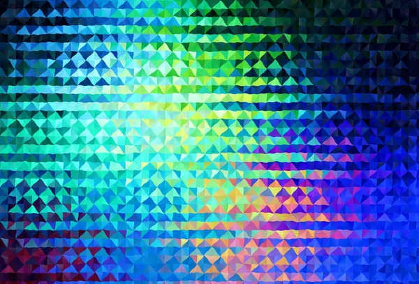 Светло Синий Зеленый Векторный Треугольник Фоне Совершенно Новая Цветная Иллюстрация — стоковый вектор